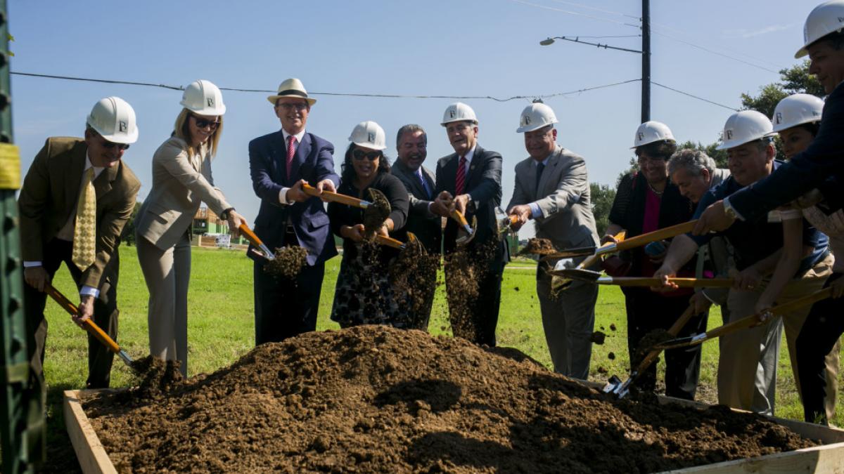 Ground breaking in Brooks city