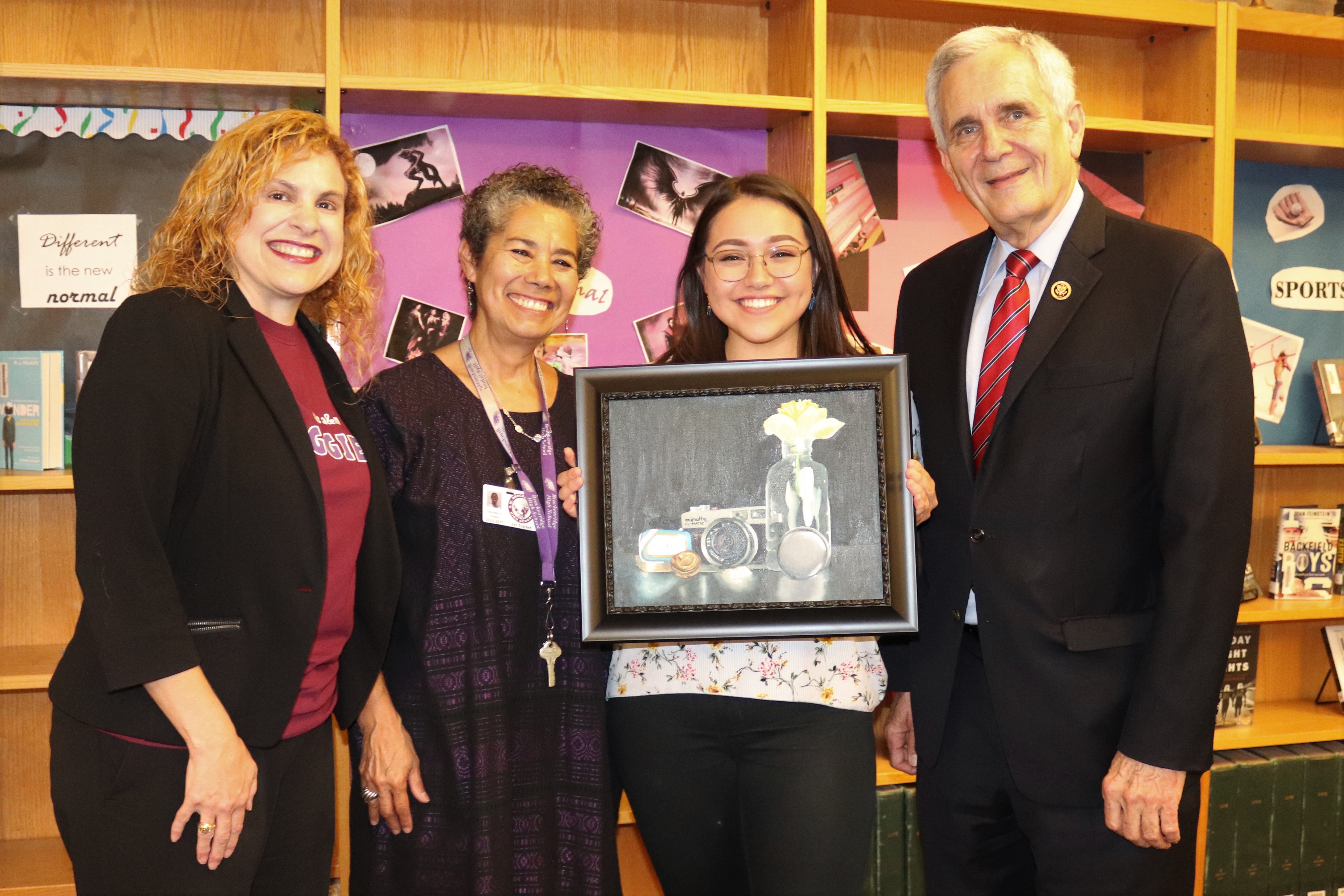 Maya, Congressional Art Competition winner & Rep. Lloyd Doggett