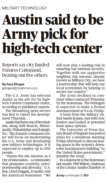 Newspaper story