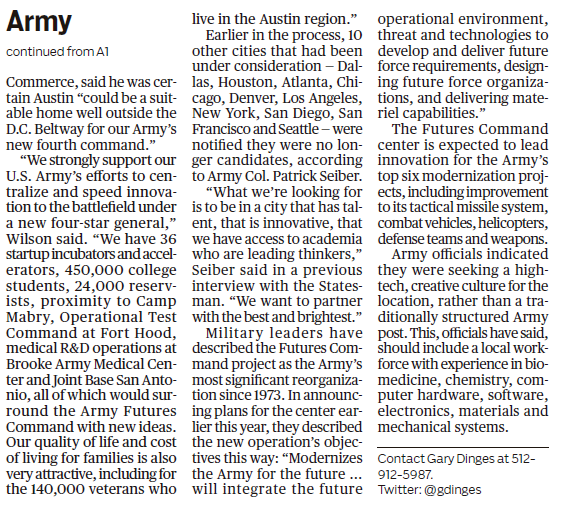 Newspaper story