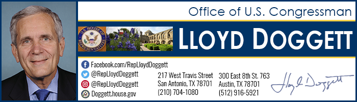 Rep. Doggett Press Release Header