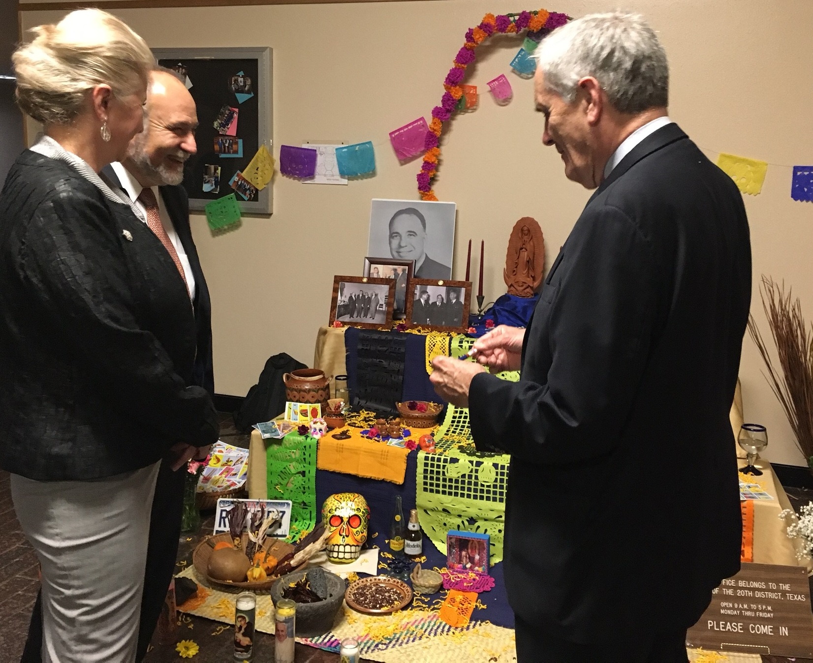 Lloyd Doggett with Charlie Gonzalez and Wife at alter