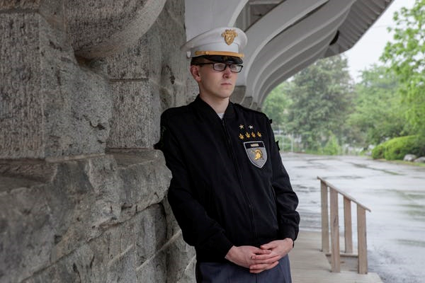 Riley Dosh, a West Point military academy student, who said she came out to herself as transgender in April of last year, is shown in Garrison, N.Y., on May 25, 2017. President Donald Trump's announcement on Twitter that transgender people would be barred